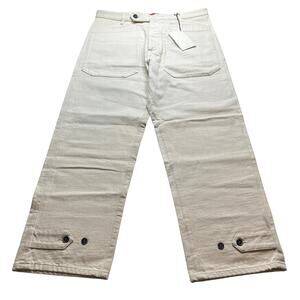 10-83 BARENA Men's Rebaldo Tober Pants 100% Cotton Beige Size 50